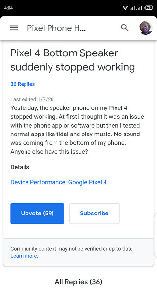 Pixel-4-bottom-speaker-broken-on-some-units