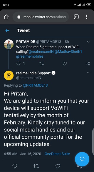 Realme-5-VoWiFi-support