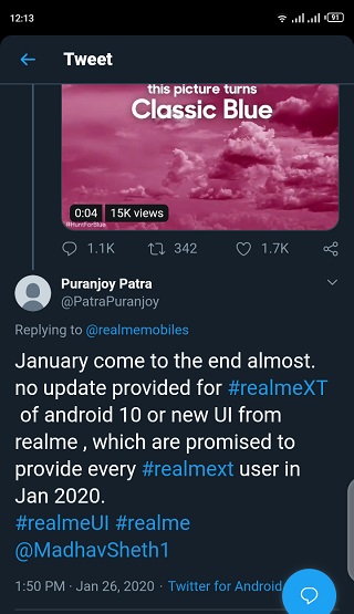 Realme-XT-Android-10-update-delay