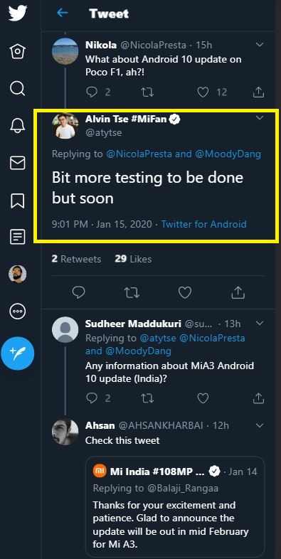 android 10 poco f1