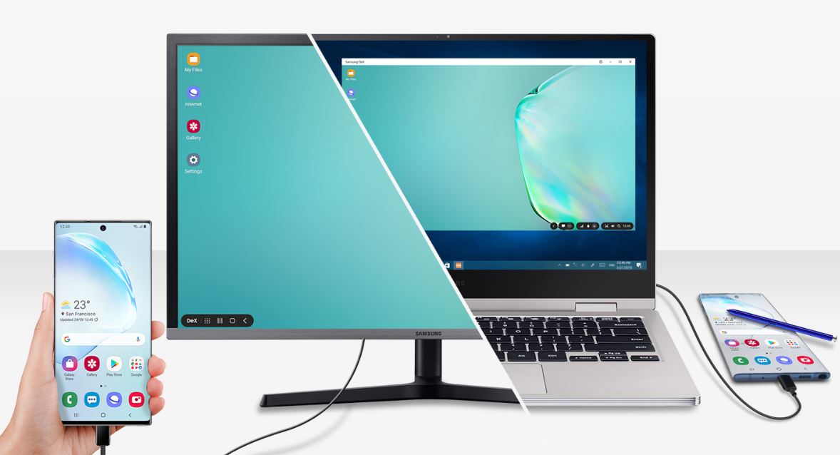 Samsung Galaxy S9/S9+ and Note 9 Android 10 update adds Dex for PC support Samsung Galaxy S9/S9+ and Note 9 Android 10 update adds Dex for PC support