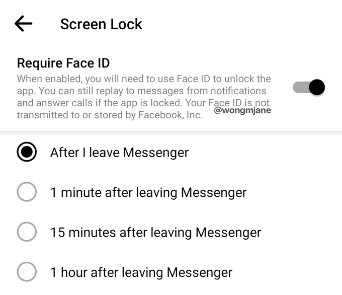 face id facebook