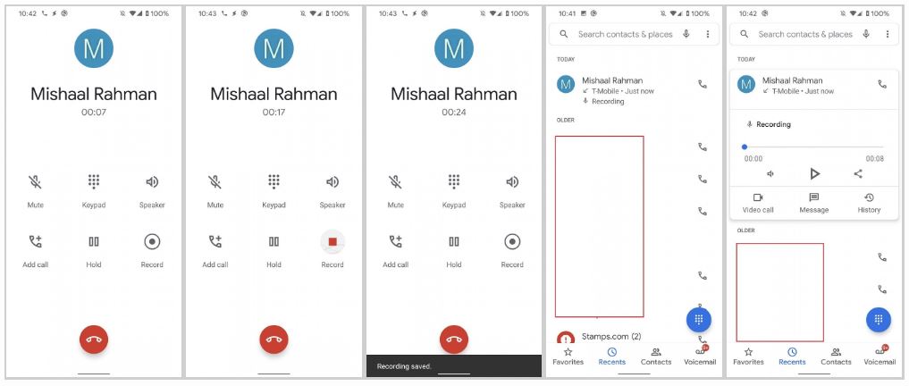 google call recording