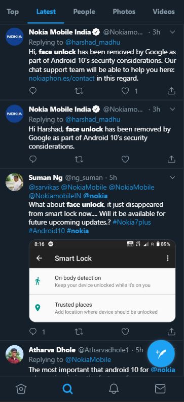 nokia on face unlock