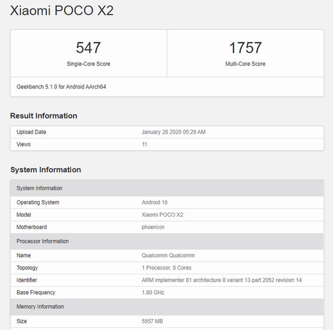 poco x2 6gb ram