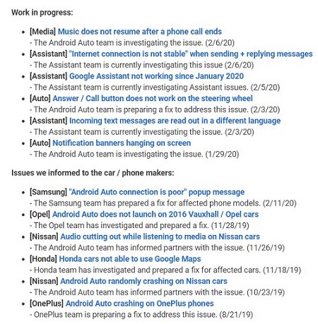 Android-Auto-issues