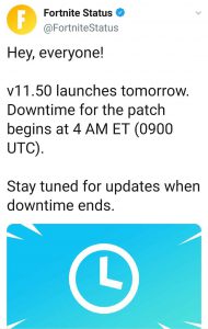 Fortnite update