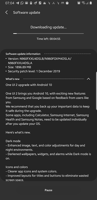 Note-9-Android-10-OTA-New-Zealand