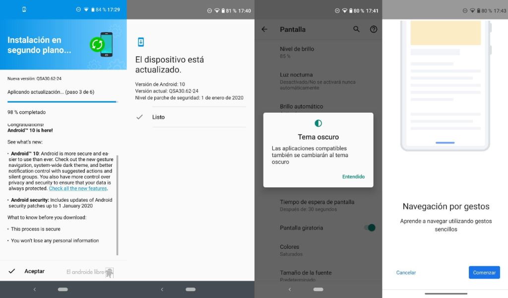 motorola one vision android 10 spain