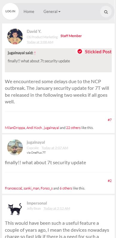 oneplus 7t update