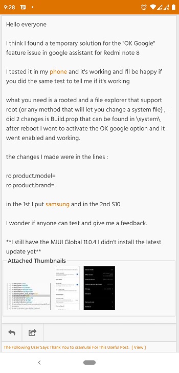 ok google workaround