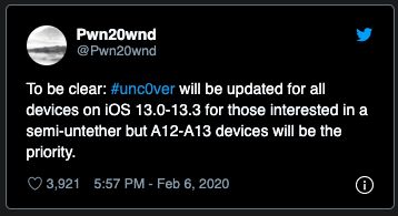 unc0ver ios 13