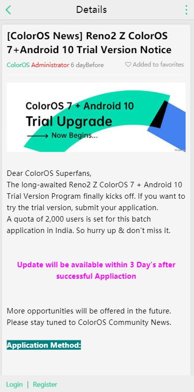 coloros 7 android 10 oppo reno2 z