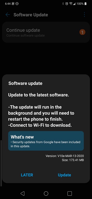 LG G8X march update