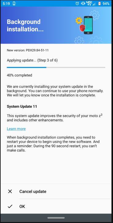 moto z3 march update verizon motorola