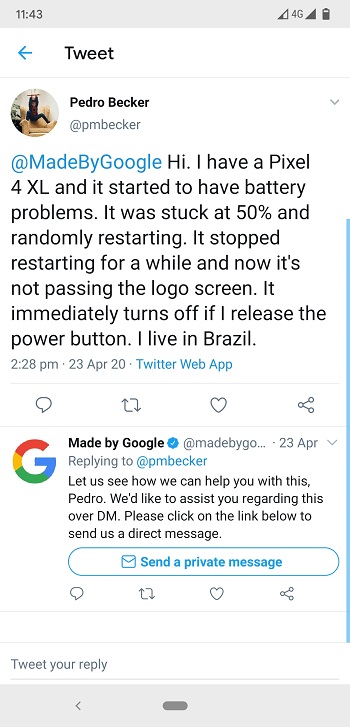pixel 4 issue