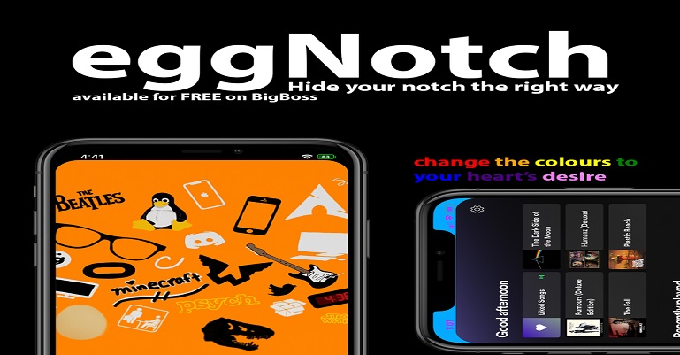 eggNotch: a new Jailbreak tweak to hide device notch eggNotch: a new Jailbreak tweak to hide device notch