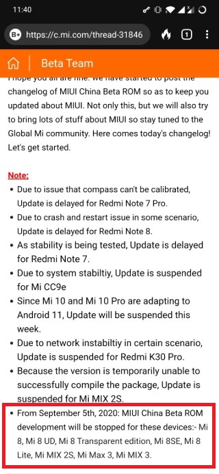 Miui 12 updates for mi 8 series mi mix 2 3 china