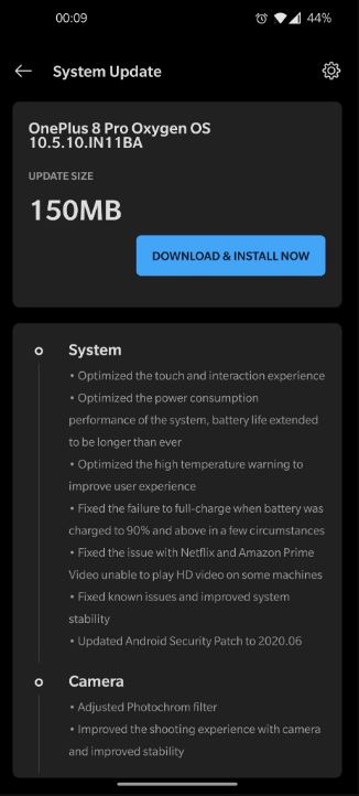 oneplus 8 pro june security update
