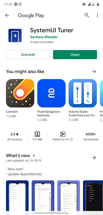 system ui tuner