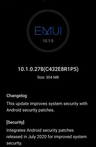 Huawei Mate 20 JUly Patch