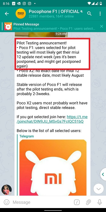 Poco F1 MIUI delayed again