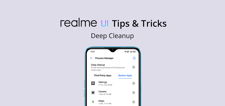 Realme Deep Cleanup feature for enhancing battery life coming to all devices running Realme UI 1.0 Realme Deep Cleanup feature for enhancing battery life coming to all devices running Realme UI 1.0
