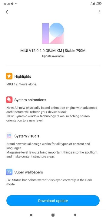 poco f1 miui 12 ota