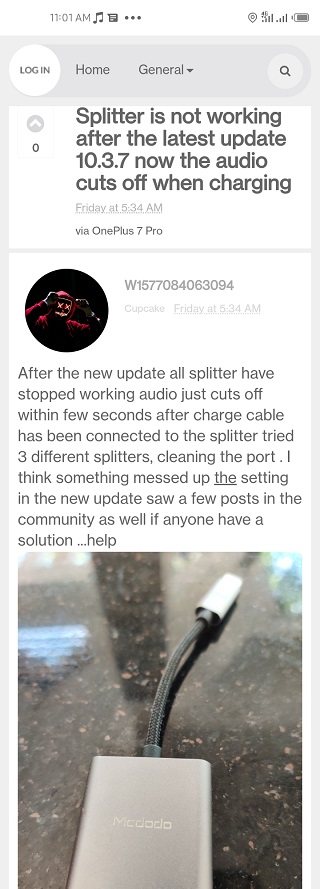 OnePlus 7 3.5mm adapter issue 1