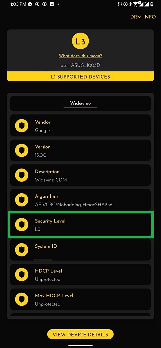 Asus-ROG-Phone-3-Widevine-L3-issue-user-report