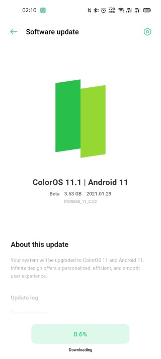 coloros 11.1 oppo find x2 neo