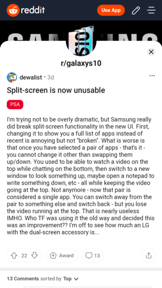 one-ui-3.0-split-screen