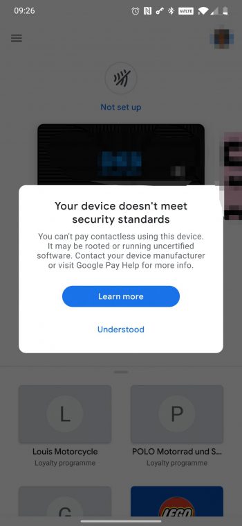 oneplus 7 gpay broken