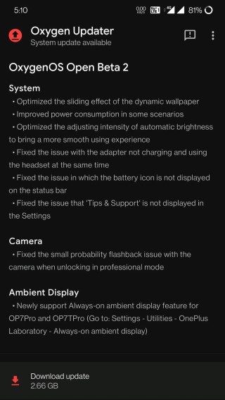oneplus 7 open beta 2 android 11