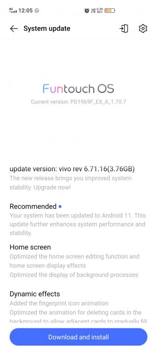 vivo v19 android 11