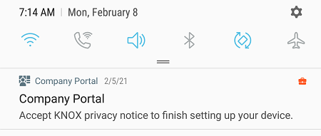 Microsoft-Intune-Accept-KNOX-privacy-notice