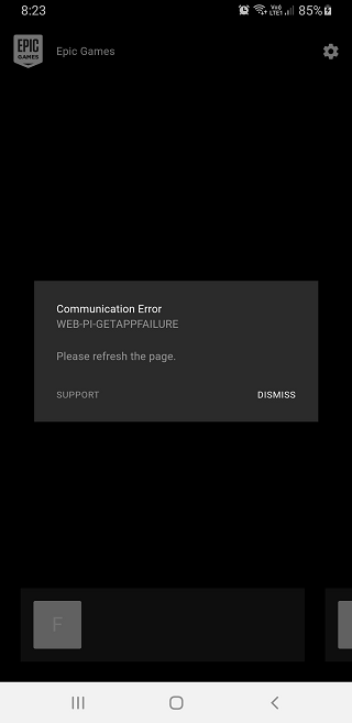 Epic Game launcher error