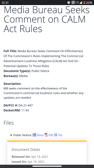 FCC-CALM-Act-effectiveness-loud-commercials-public-notice