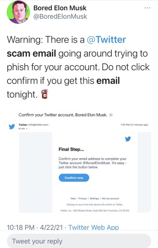 warning twitter phishing