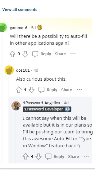 autofill in other applications