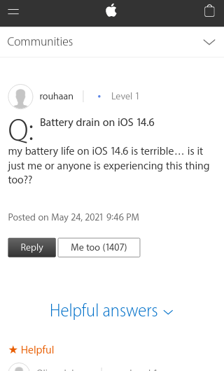 ios 14.6 battery